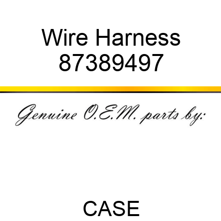 Wire Harness 87389497