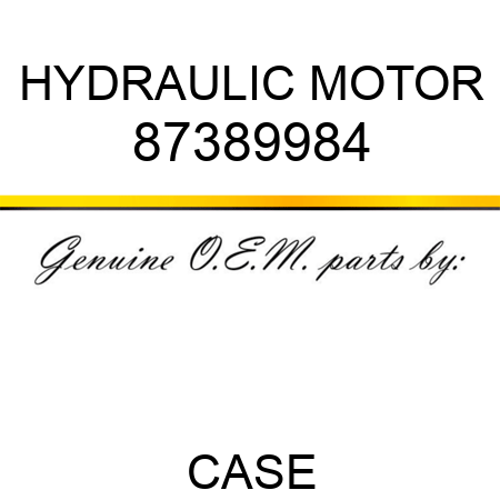 HYDRAULIC MOTOR 87389984