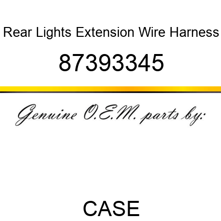 Rear Lights Extension Wire Harness 87393345