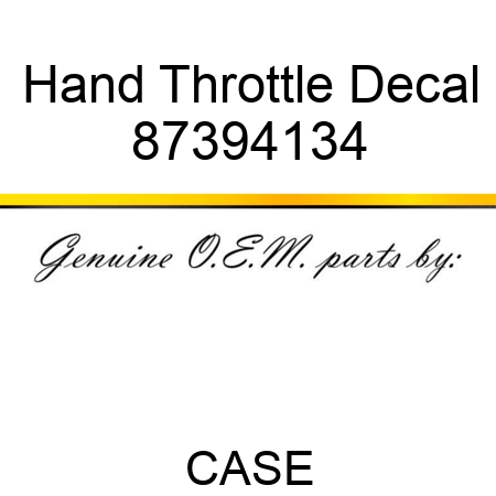 Hand Throttle Decal 87394134
