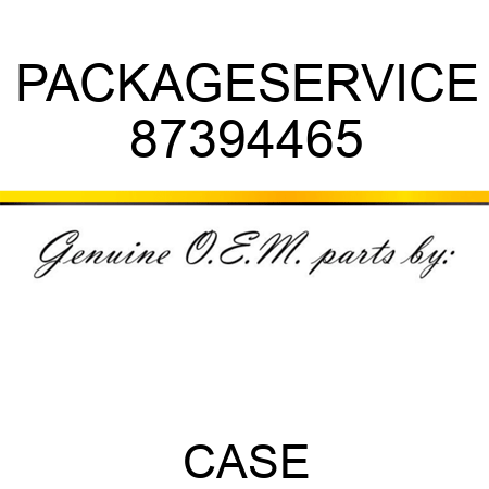 PACKAGE,SERVICE 87394465