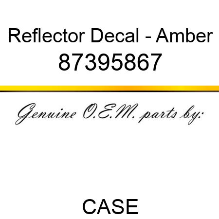 Reflector Decal - Amber 87395867
