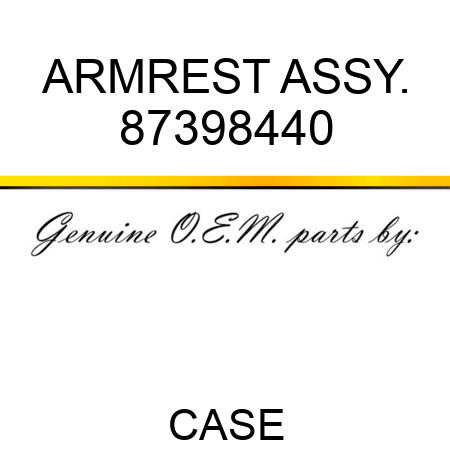 ARMREST ASSY. 87398440
