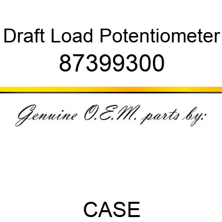 Draft Load Potentiometer 87399300