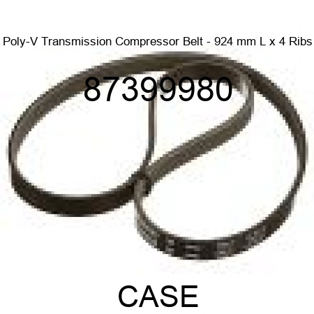 Poly-V Transmission Compressor Belt - 924 mm L x 4 Ribs 87399980