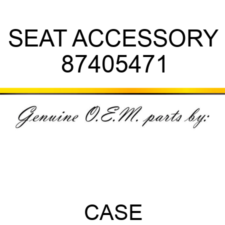 SEAT ACCESSORY 87405471