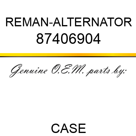 REMAN-ALTERNATOR 87406904