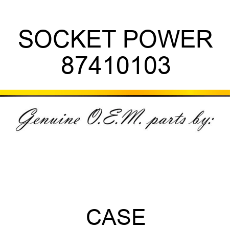 SOCKET, POWER 87410103