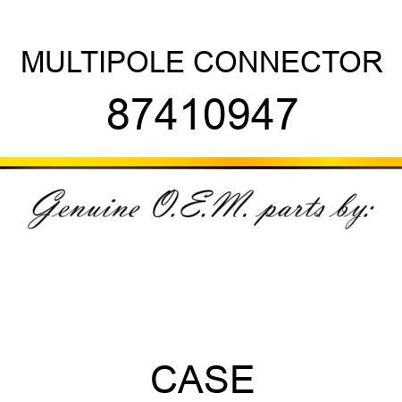MULTIPOLE CONNECTOR 87410947