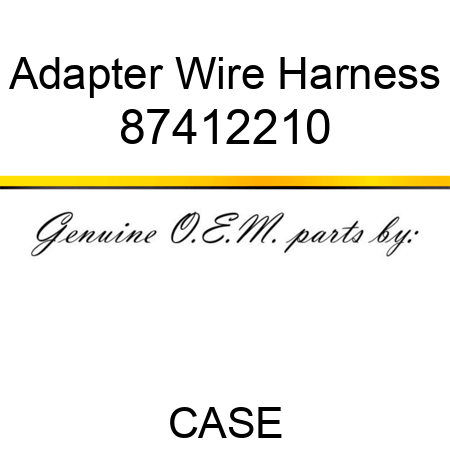 Adapter Wire Harness 87412210