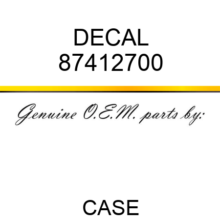 DECAL 87412700