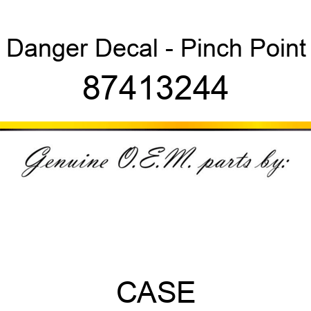 Danger Decal - Pinch Point 87413244