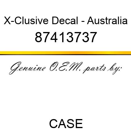 X-Clusive Decal - Australia 87413737