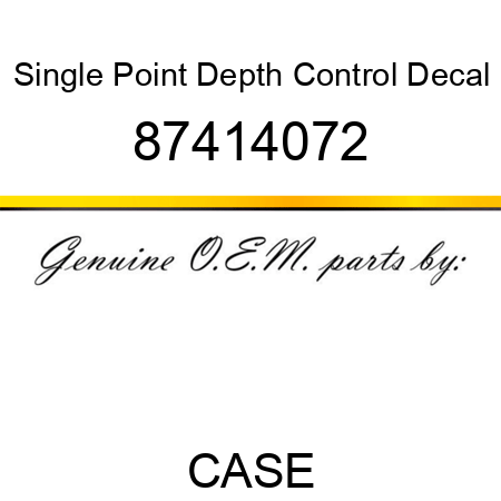 Single Point Depth Control Decal 87414072