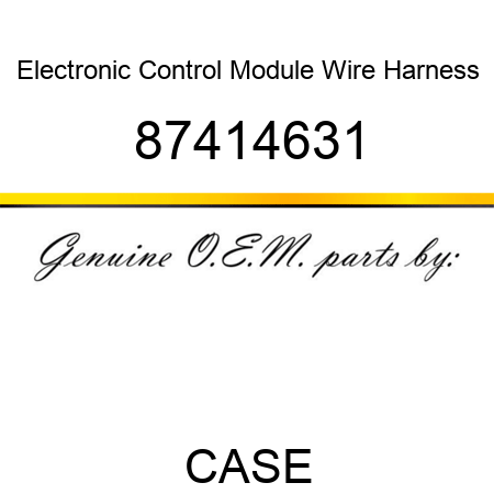 Electronic Control Module Wire Harness 87414631
