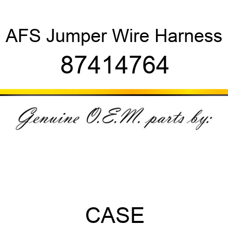 AFS Jumper Wire Harness 87414764