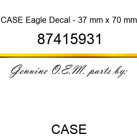 CASE Eagle Decal - 37 mm x 70 mm 87415931