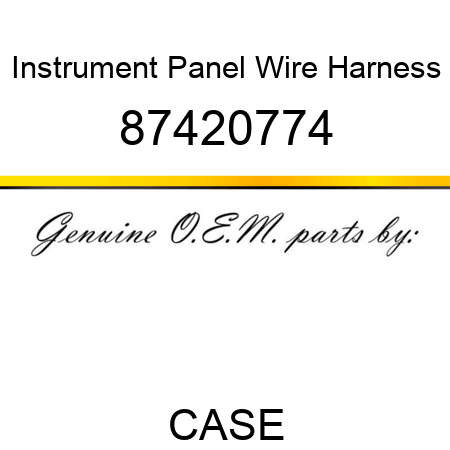 Instrument Panel Wire Harness 87420774