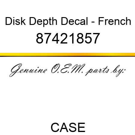 Disk Depth Decal - French 87421857