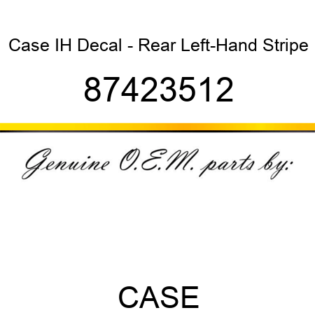 Case IH Decal - Rear Left-Hand Stripe 87423512