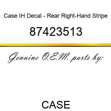 Case IH Decal - Rear Right-Hand Stripe 87423513