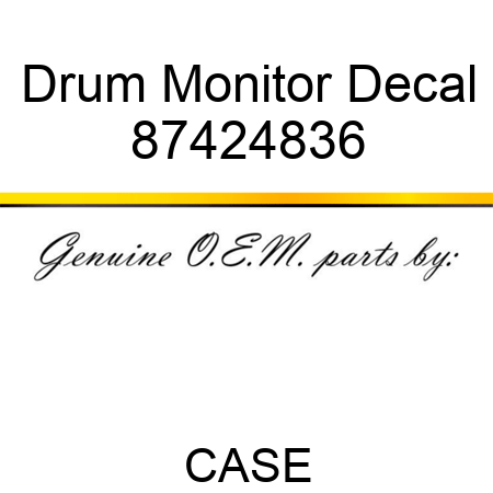 Drum Monitor Decal 87424836