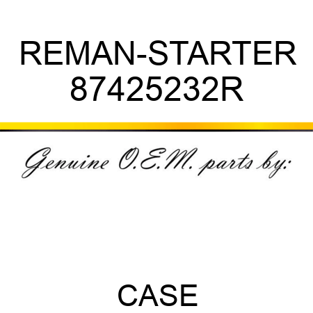 REMAN-STARTER 87425232R