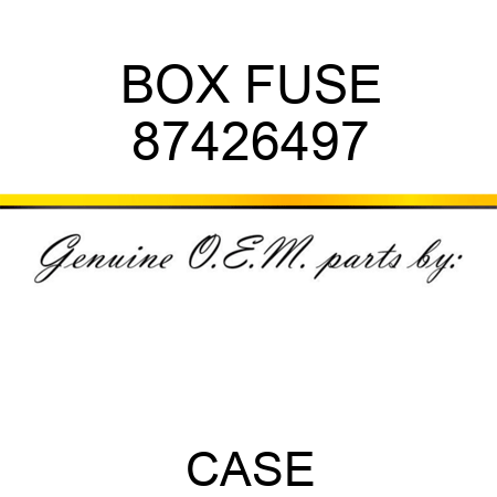 BOX, FUSE 87426497