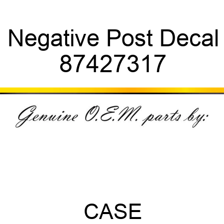 Negative Post Decal 87427317