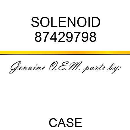 SOLENOID 87429798