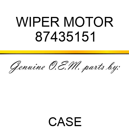 WIPER MOTOR 87435151