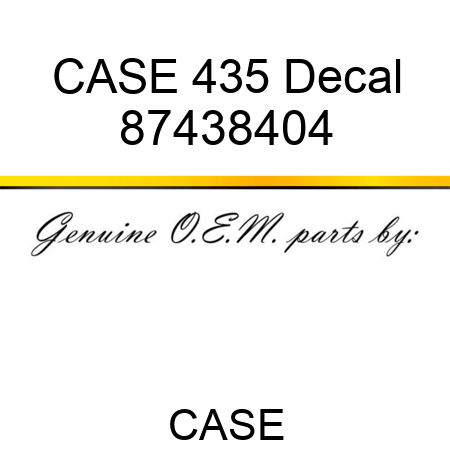 CASE 435 Decal 87438404