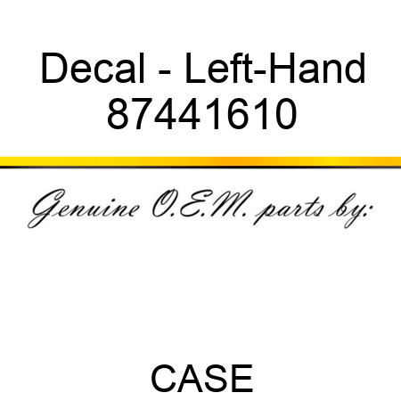 Decal - Left-Hand 87441610