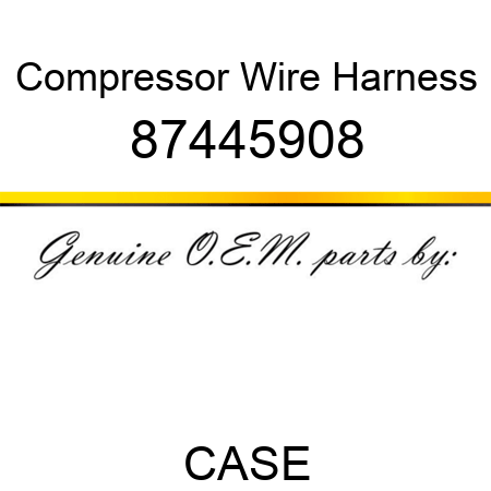 Compressor Wire Harness 87445908