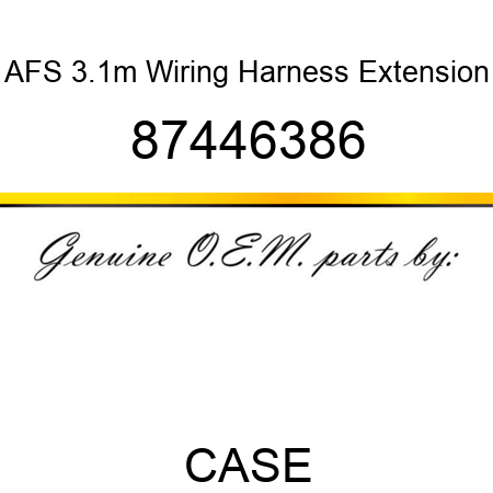 AFS 3.1m Wiring Harness Extension 87446386