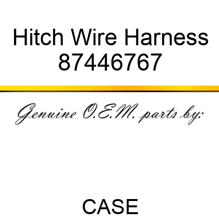 Hitch Wire Harness 87446767