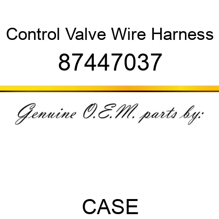 Control Valve Wire Harness 87447037