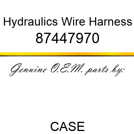 Hydraulics Wire Harness 87447970