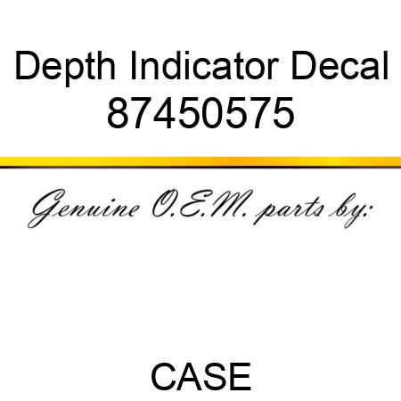 Depth Indicator Decal 87450575