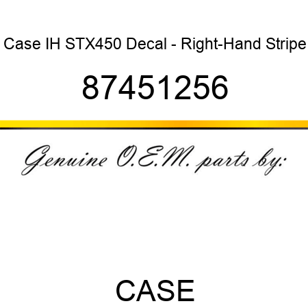 Case IH STX450 Decal - Right-Hand Stripe 87451256