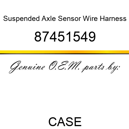 Suspended Axle Sensor Wire Harness 87451549