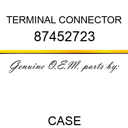 TERMINAL CONNECTOR 87452723