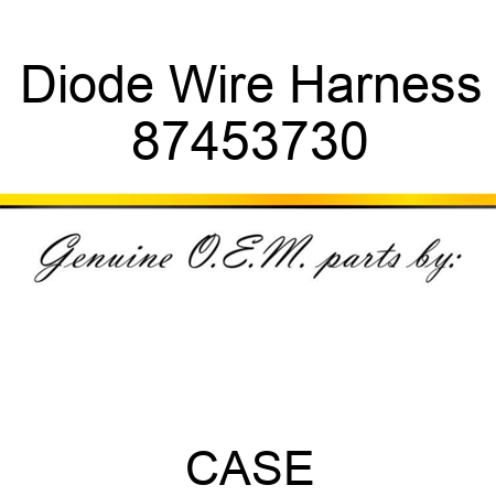 Diode Wire Harness 87453730