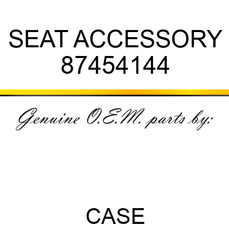 SEAT ACCESSORY 87454144