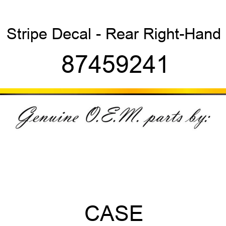 Stripe Decal - Rear Right-Hand 87459241