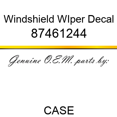 Windshield WIper Decal 87461244