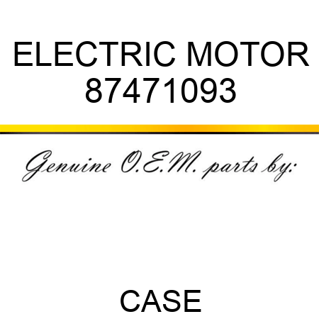 ELECTRIC MOTOR 87471093