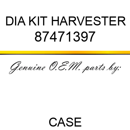 DIA KIT, HARVESTER 87471397