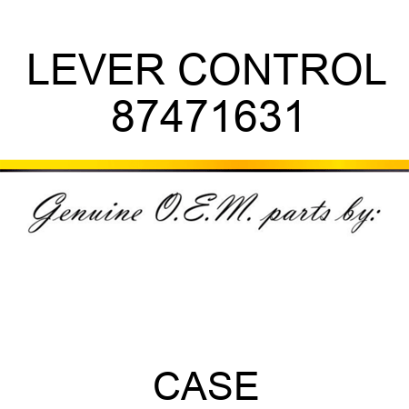 LEVER, CONTROL 87471631