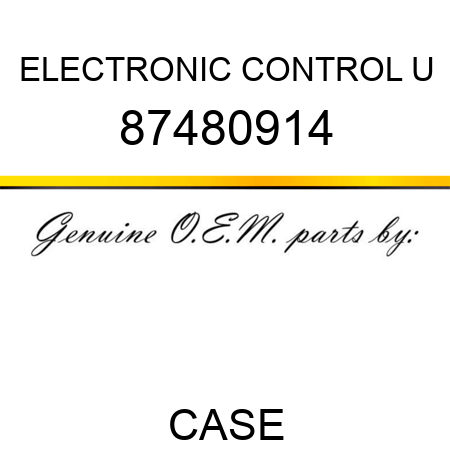 ELECTRONIC CONTROL U 87480914